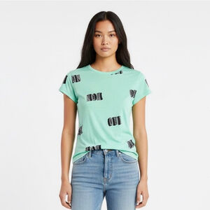 KENZO Paris Oui Non Mint Modal Cotton Blend Baby T-Shirt Size XS